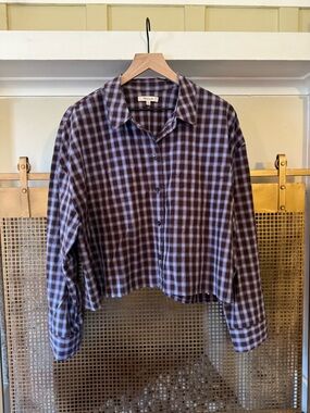 Madewell Women’s The Signature Poplin Crop Shirt